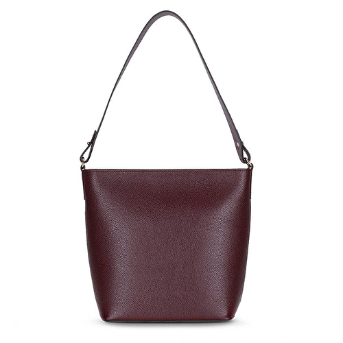 Bloominbag Milano Zip Tote – Oxblood Burgundy Hakiki Deri Askılı Kadın Omuz Çantası