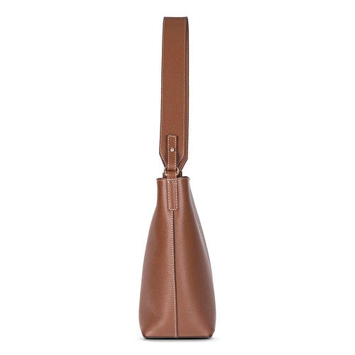 Bloominbag Milano Zip Tote – Warm Camel Hakiki Deri Askılı Kadın Omuz Çantası