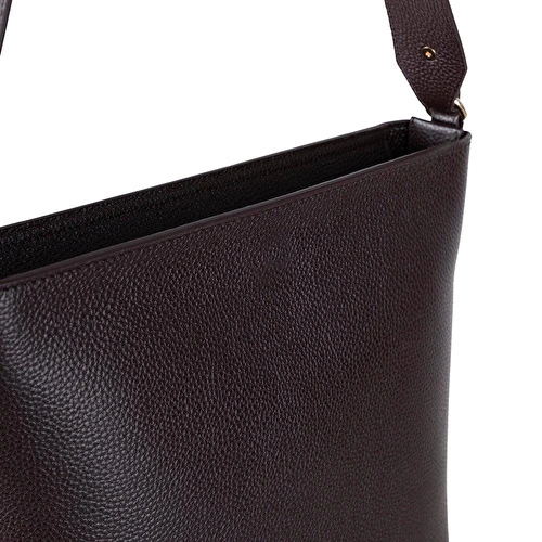 Bloominbag Milano Zip Tote – Toffee Brown Hakiki Deri Askılı Kadın Omuz Çantası
