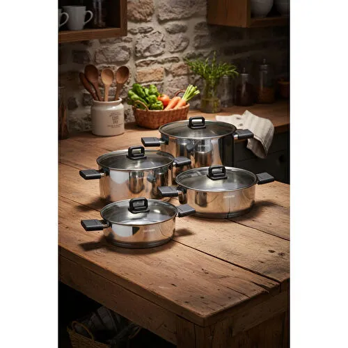 Bernardo Stella 8 Parça Çelik Tencere Seti