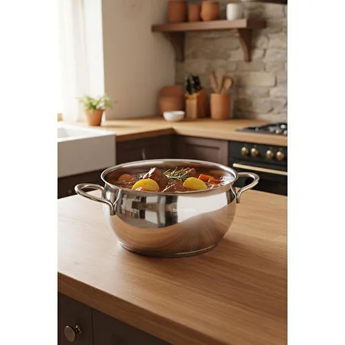 Bernardo Monde 8 Parça Yarı Küre Çelik Tencere Seti