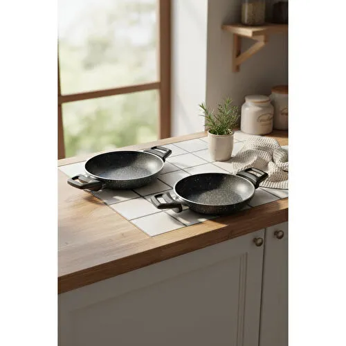 Bernardo Athelas 3 Parça Tava Ve Sahan Seti Siyah