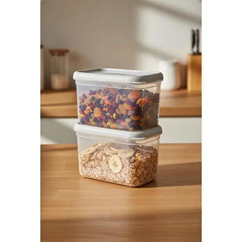 Bernardo Hide Plus 2'li Saklama Kabı 1900 Ml Beyaz