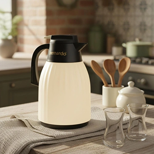 Bernardo Elantra Cam Termos Krem 1 Litre