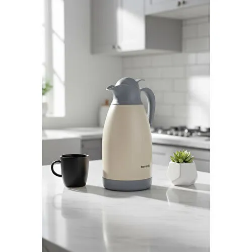 Bernardo Grandio Çelik Termos Krem 2 Litre