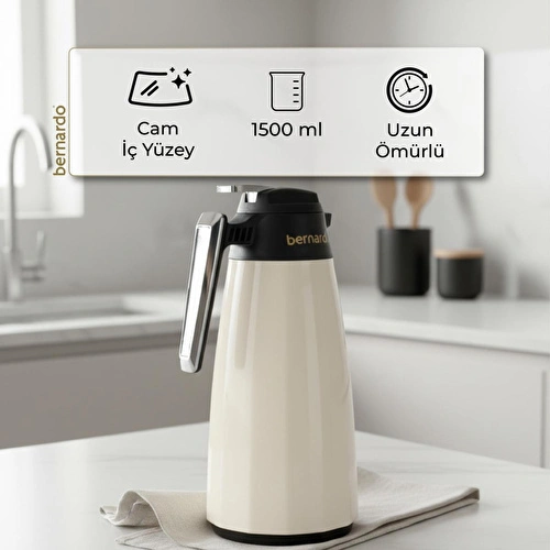Bernardo Lustra Cam Termos Krem 1.5 Litre