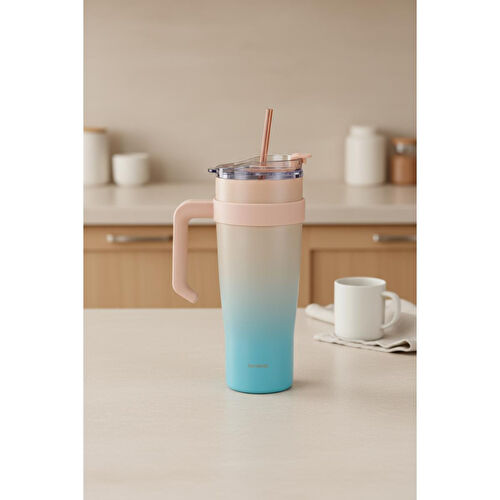 Bernardo Alto Pipetli Termos Bardak Turkuaz 1000ml