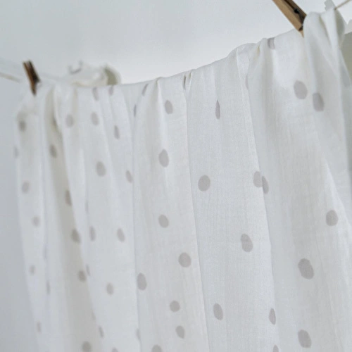 Itsy Bitsy Kids Bird Of Life Gri Dots , Müslin Bebek Örtüsü , 100x100 Cm