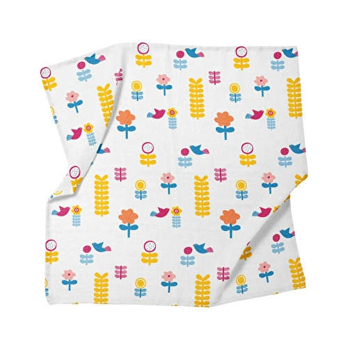 Itsy Bitsy Kids Bird Of Life Mint , Müslin Ağız Mendili , 40x40 Cm 6'lı Set