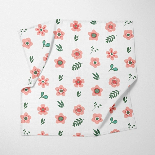 Itsy Bitsy Kids Petit Fleur, Müslin Bebek Örtüsü , 100x100 Cm