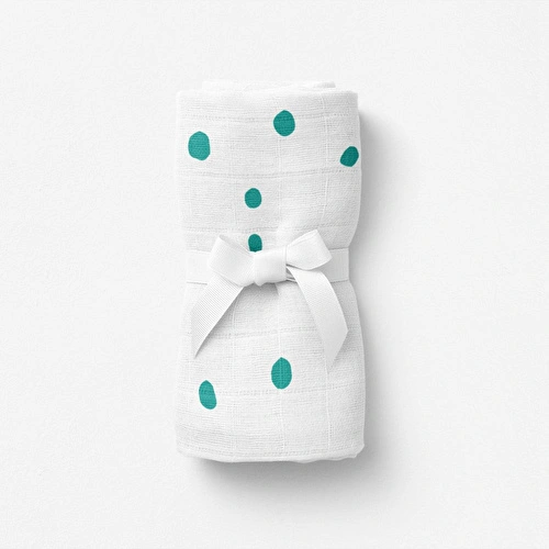 Itsy Bitsy Kids Bird Of Life Mint Dots , Müslin Bebek Örtüsü , 100x100 Cm