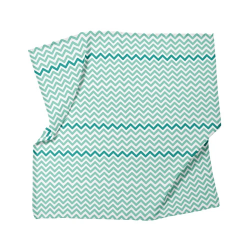 Itsy Bitsy Kids Big Flower Green Zigzag , Müslin Bebek Örtüsü ,100x100 Cm