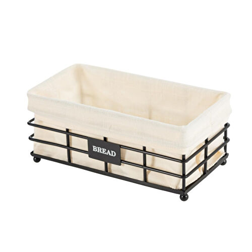 Mudo Home Black Metal Ekmek Sepeti̇