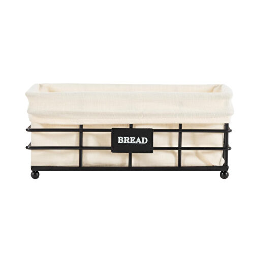 Mudo Home Black Metal Ekmek Sepeti̇