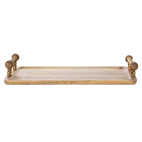 Mudo Home Wooden Dekorati̇f Tepsi̇ 40x25 Cm