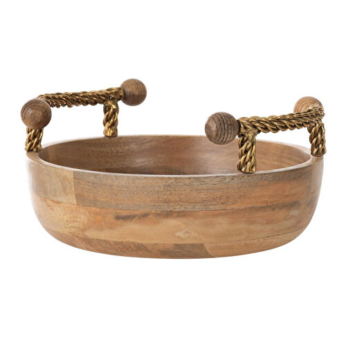 Mudo Home Wooden Dekorati̇f Kase 25 Cm