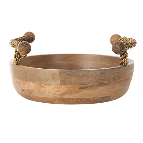 Mudo Home Wooden Dekorati̇f Kase 25 Cm