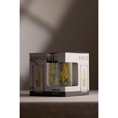 Rakle Mimosa 4'lü Meşrubat Bardağı seti 365 cc Rakle Mimosa 4'lü Meşrubat Bardağı seti 365 cc
