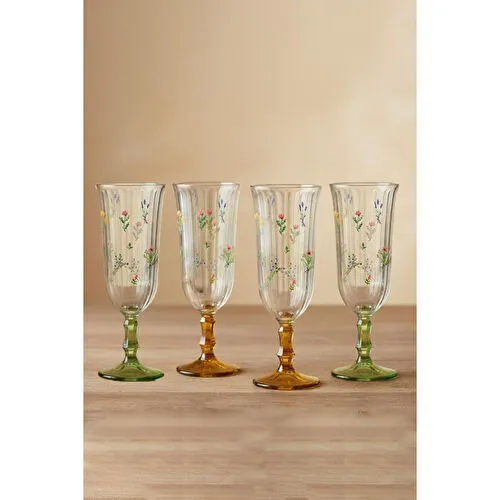 Rakle Botanical 4'lü Kahve Yanı Bardağı Seti 120 Cc