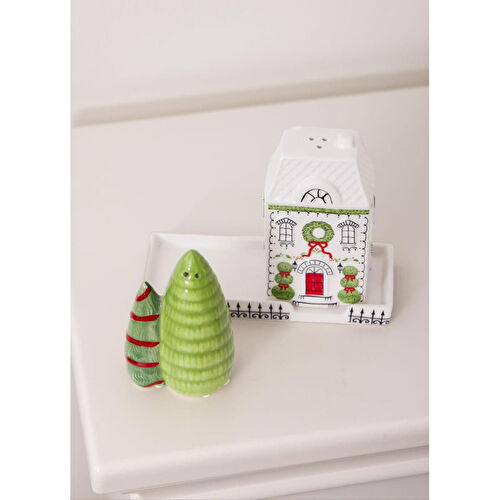 The Mia Yılbaşı Temalı Tuzluk Biberlik 3 Parça