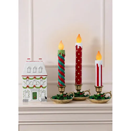 The Mia Dekoratif Led Işıklı Mum 18x17x45 Cm