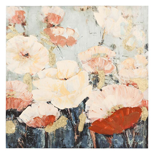 Mudo Home Soft Flowers Yağliboya Tablo 100x100 Cm