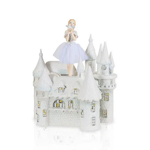 The Mia Prenses Şatosu Led Işıklı Müzik Kutusu 30x26x19cm