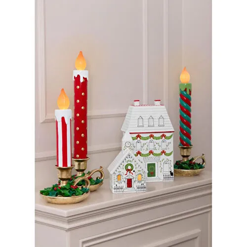 The Mia Dekoratif Led Işıklı Ev Biblo 13x11x22 Cm The Mia Dekoratif Led Işıklı Ev Biblo 13x11x22 Cm