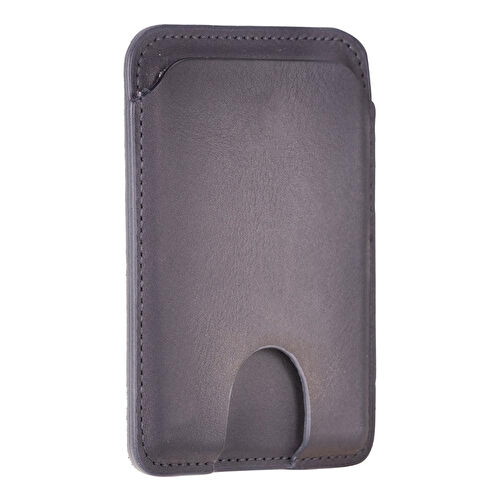 Bloominbag Linea Stone Grey Phone Card Holder Deri Telefon Kartlık