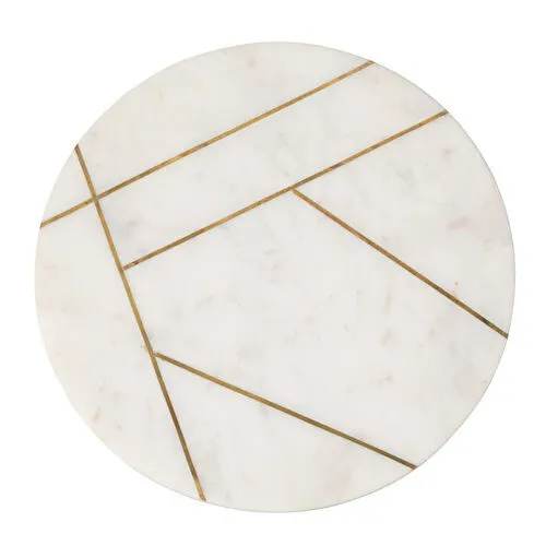 Mudo Home Brass Mermer Ayakli Sunum-25cm