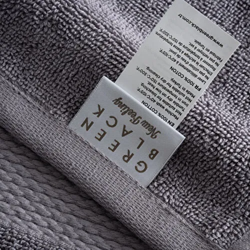 Green Black Lara 3'lü Havlu Seti %100 Pamuk Bordürlü Koyu Gri Green Black Lara 3'lü Havlu Seti %100 Pamuk Bordürlü Koyu Gri