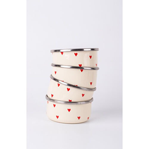 Emaylab Cupid Emaye 4’lü Kase Çerezlik, Kahvaltılık, Reçellik, Zeytinlik, Sunumluk Seti 8cm 200 Ml Emaylab Cupid Emaye 4’lü Kase Çerezlik, Kahvaltılık, Reçellik, Zeytinlik, Sunumluk Seti 8cm 200 Ml