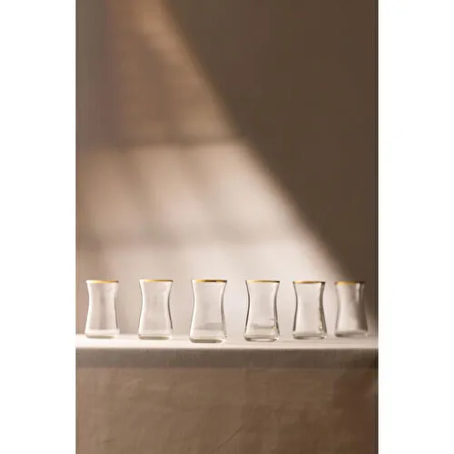 Rakle Avantgarde Gold 6'lı Çay Bardağı Seti 170 Cc