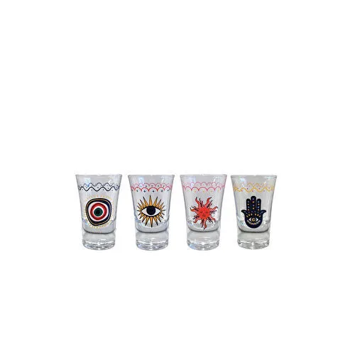 Rakle Fortuna 4'lü Shot Bardağı Seti 34 Cc