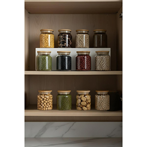 Rakle Pure Bambu Kapaklı 12'li Cam Kavanoz Seti 290 Cc Rakle Pure Bambu Kapaklı 12'li Cam Kavanoz Seti 290 Cc