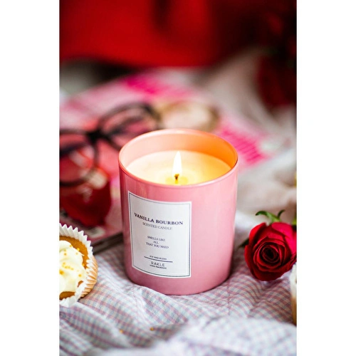 Rakle Le Jardin Vanilla Bourbon Kokulu 2'li Mum Seti Pembe 120 Gr - 200 Gr