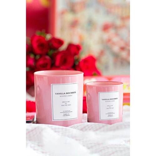 Rakle Le Jardin Vanilla Bourbon Kokulu 2'li Mum Seti Pembe 120 Gr - 200 Gr