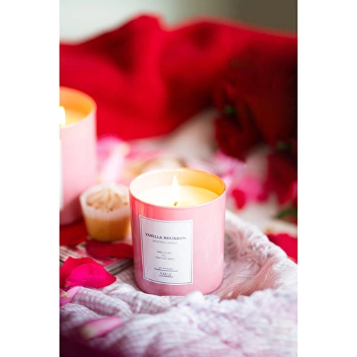 Rakle Le Jardin Vanilla Bourbon Kokulu 2'li Mum Seti Pembe 120 Gr - 200 Gr