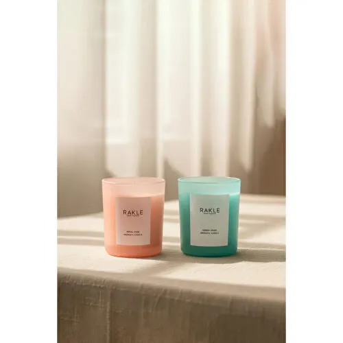 Rakle Basic Soft 2'li Mum Seti Yeşil - Pembe 120 Gr