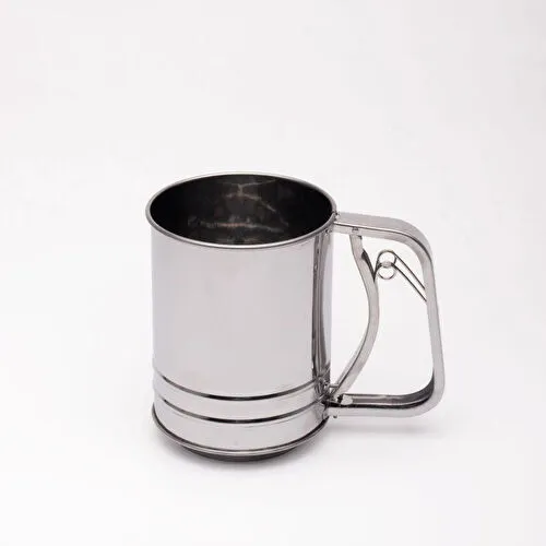 Emaylab Metal Paslanmaz Çelik Tetikli Un Eleği, Pratik Un Ve Şeker Eleği