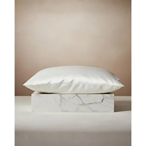 Cozy Home Halo Saten Yastık Kılıfı Beyaz 50x70