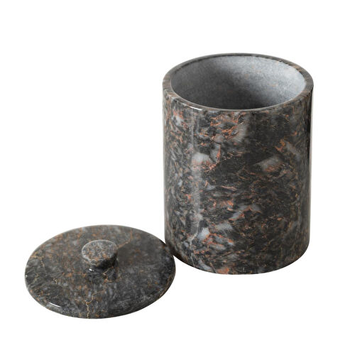 Mudo Home Marble Si̇yah Çöp Kovasi 3 Lt