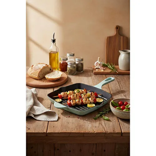 Bernardo Intensa Döküm Kare Tava Yeşil 26cm