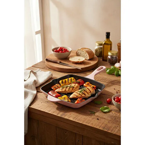 Bernardo Intensa Döküm Kare Tava Pembe 26cm