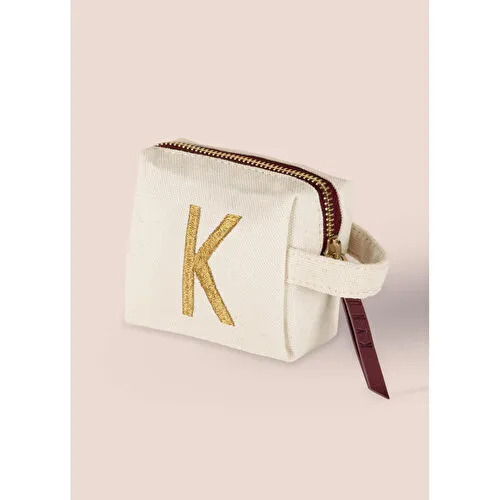 The Mia Harf Nakışlı Çanta K 14x12 Cm The Mia Harf Nakışlı Çanta K 14x12 Cm