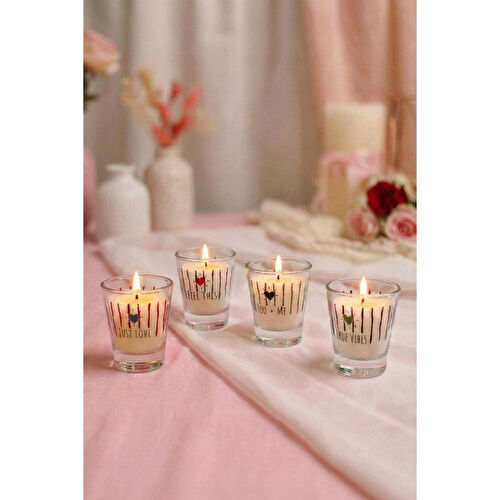 Rakle Retro Love 4'lü Mum Seti 60 Gr