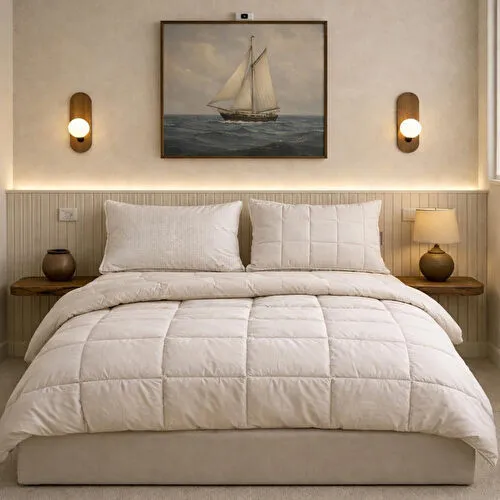 Penelope Gots Organik Pamuk Ve Ayarlanabilir Destekli Çift Kişilik Uyku Seti