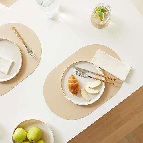 Home Wave 4'lü Bej/taş Renk Suni Deri Amerikan Servis Set 45 X 30 Cm Home Wave 4'lü Bej/taş Renk Suni Deri Amerikan Servis Set 45 X 30 Cm