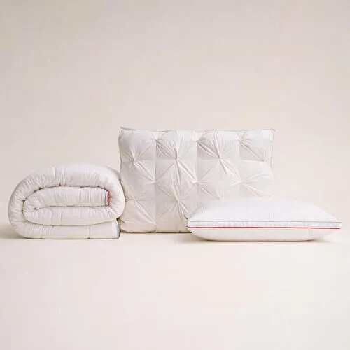 Penelope Premium Plus | Kaz Tüyü İkili Konfor Dengesi Çift Kişilik Uyku Seti