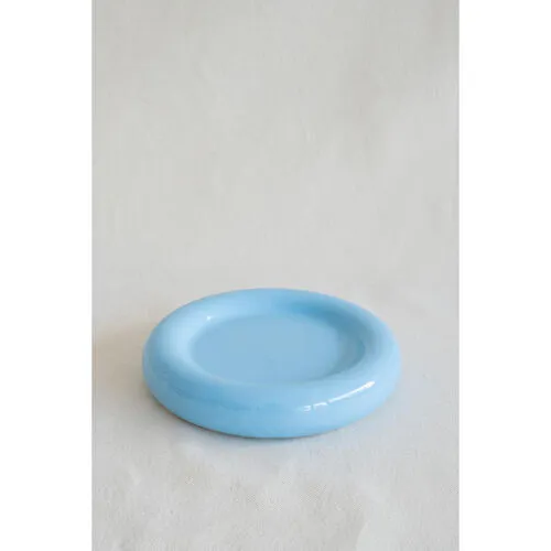 Beige & Stone Seramik Küçük Boy Mavi Donut Tatlı Tabağı